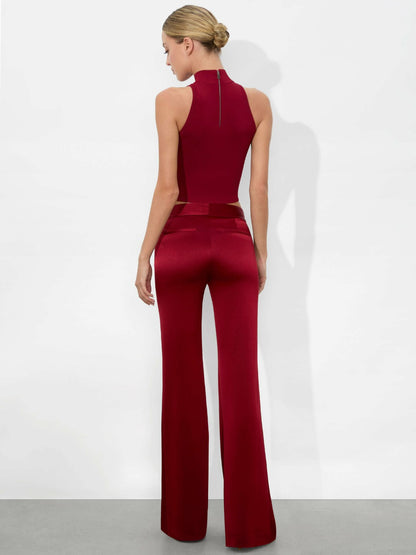 Andrew Pant In Garnet - Alice + Olivia Women