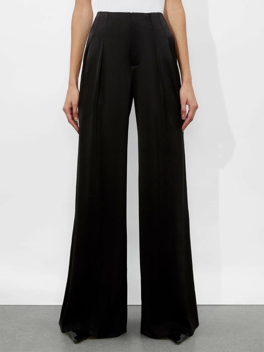 Eloise Wide Leg Pant In Black - Alice + Olivia Women