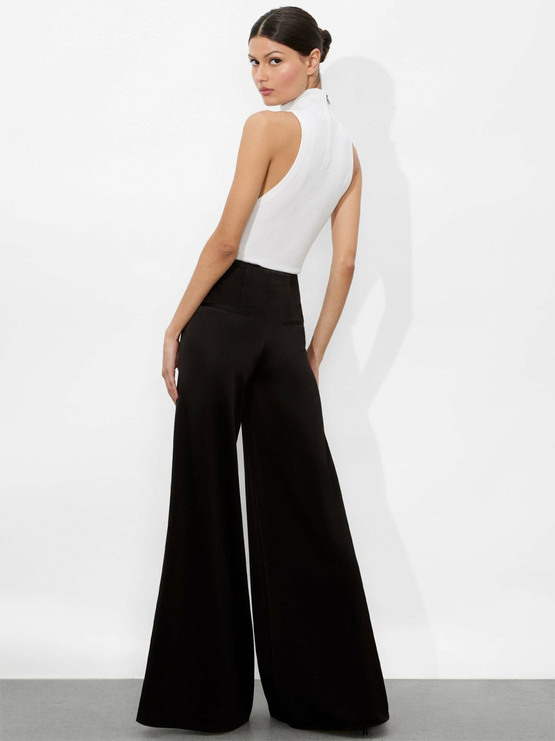 Eloise Wide Leg Pant In Black - Alice + Olivia Women