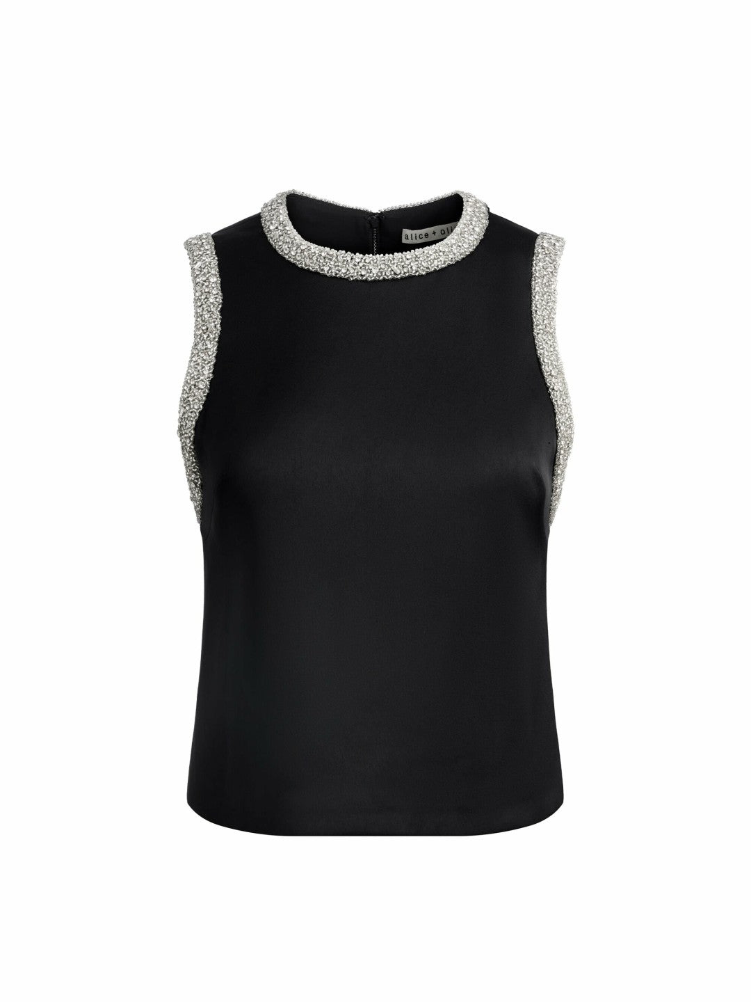Amal Embellished Tank In Black - Alice + Olivia Women