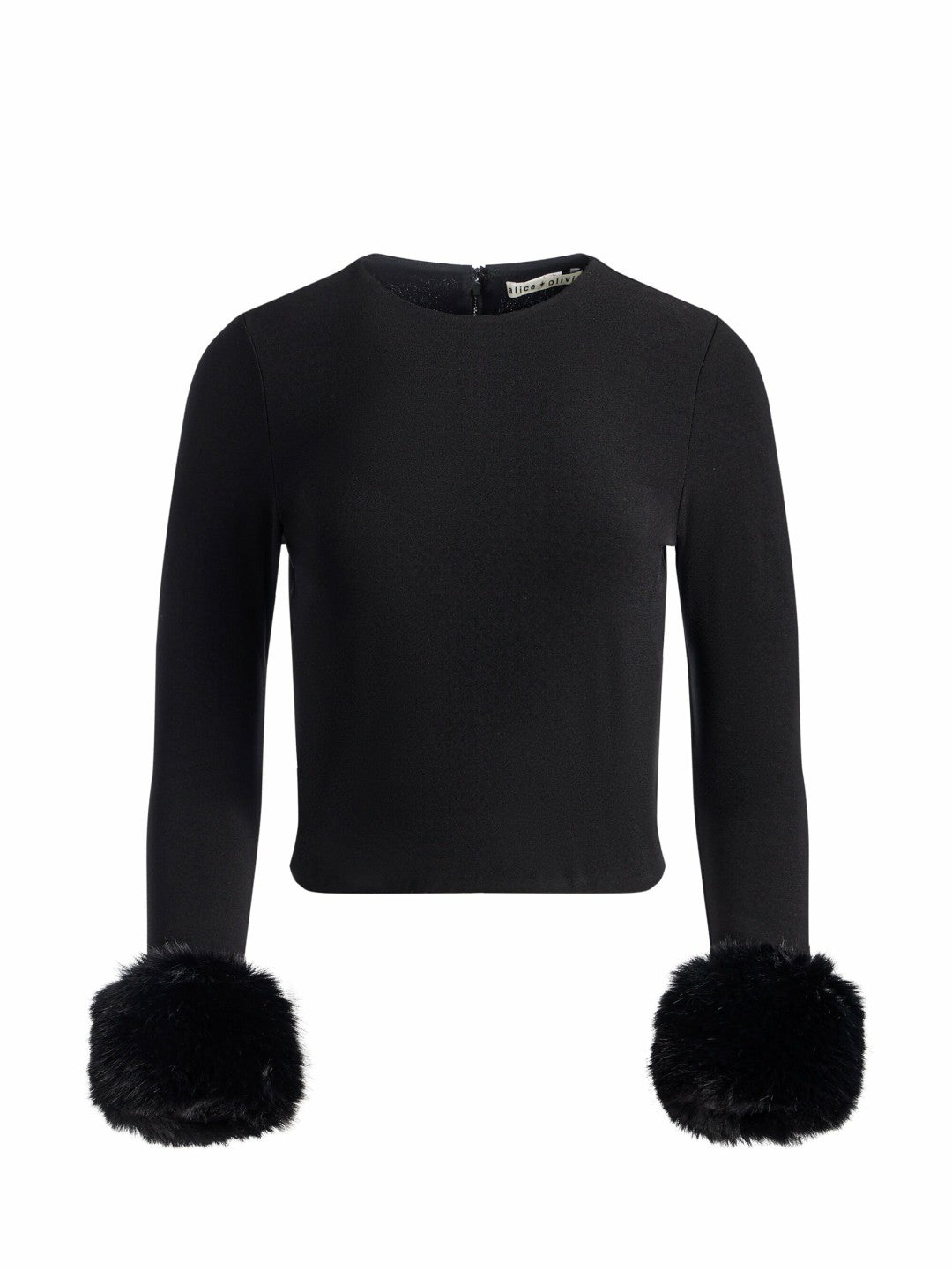 Delaina Top In Black - Alice + Olivia Women