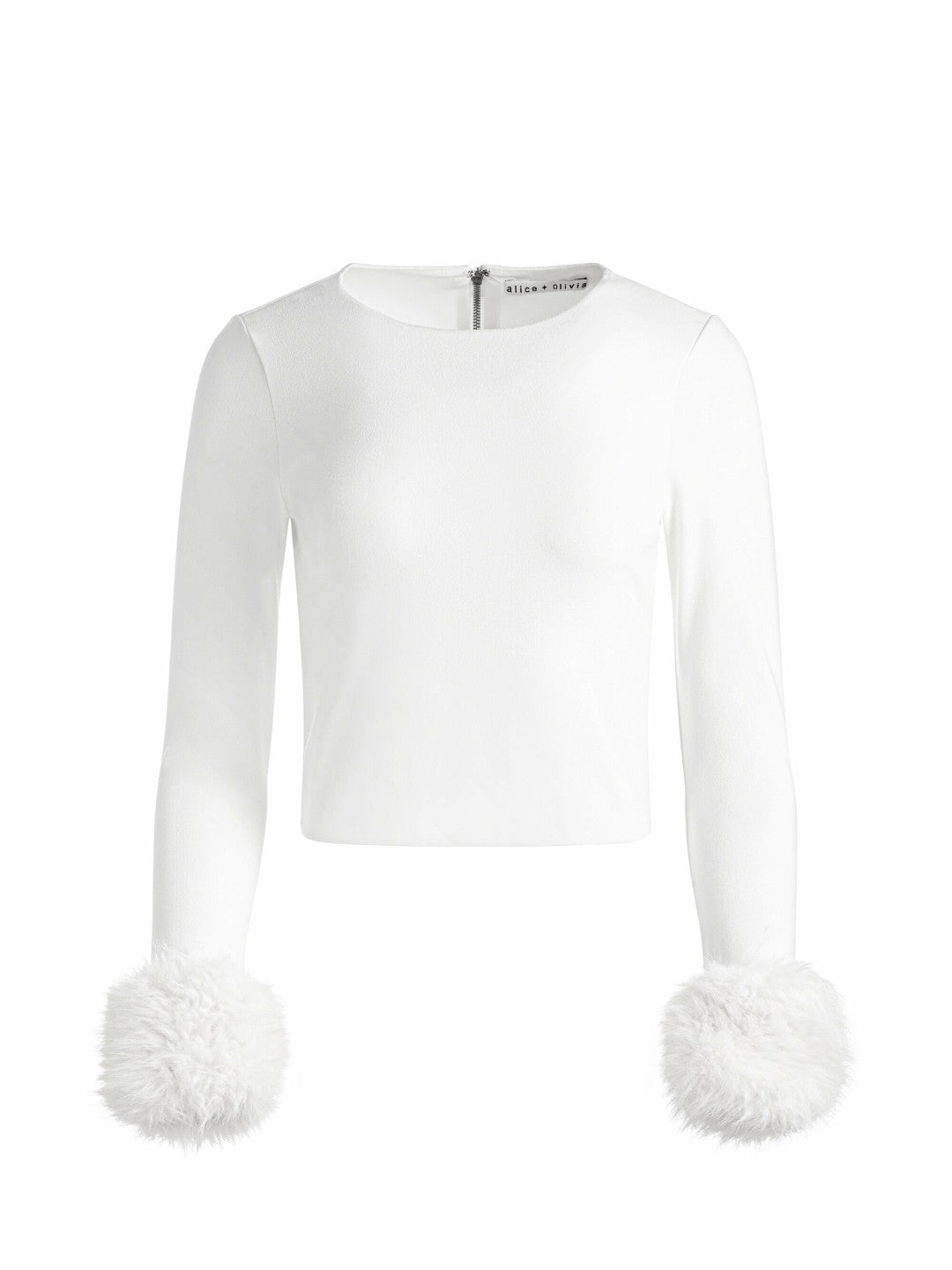 Delaina Top In Off White - Alice + Olivia Women