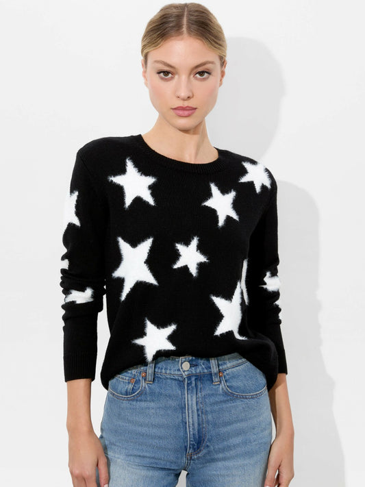 Andora Pullover In Black/soft White - Alice + Olivia Women