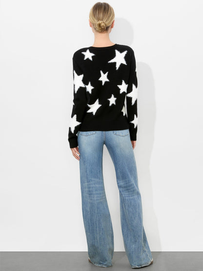 Andora Pullover In Black/soft White - Alice + Olivia Women