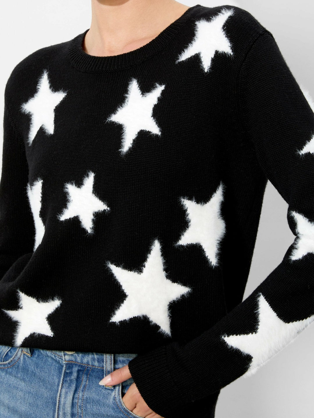 Andora Pullover In Black/soft White - Alice + Olivia Women