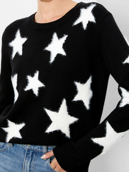 Andora Pullover In Black/soft White - Alice + Olivia Women