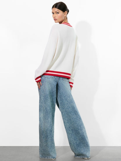 Ogden Pullover In Ecru Multi - Alice + Olivia Women