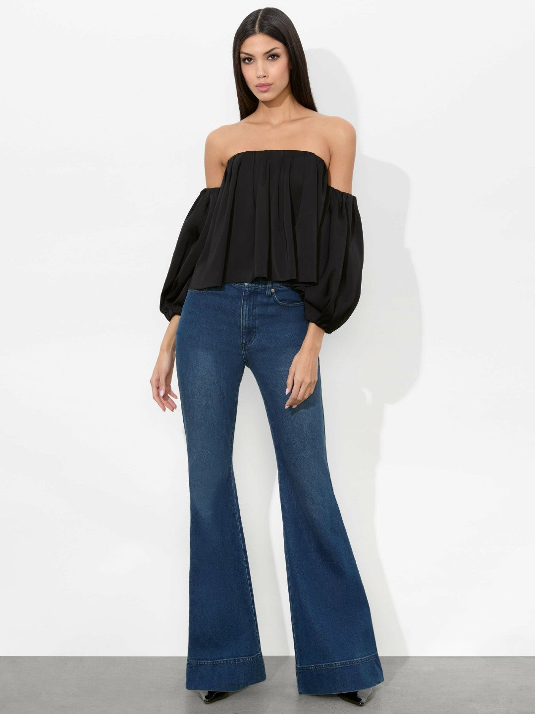 Jupiter Top In Black - Alice + Olivia Women