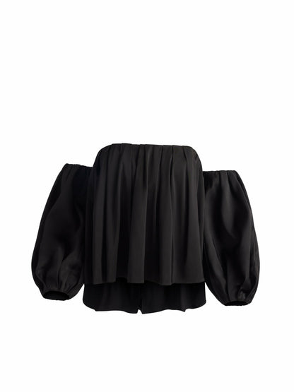 Jupiter Top In Black - Alice + Olivia Women