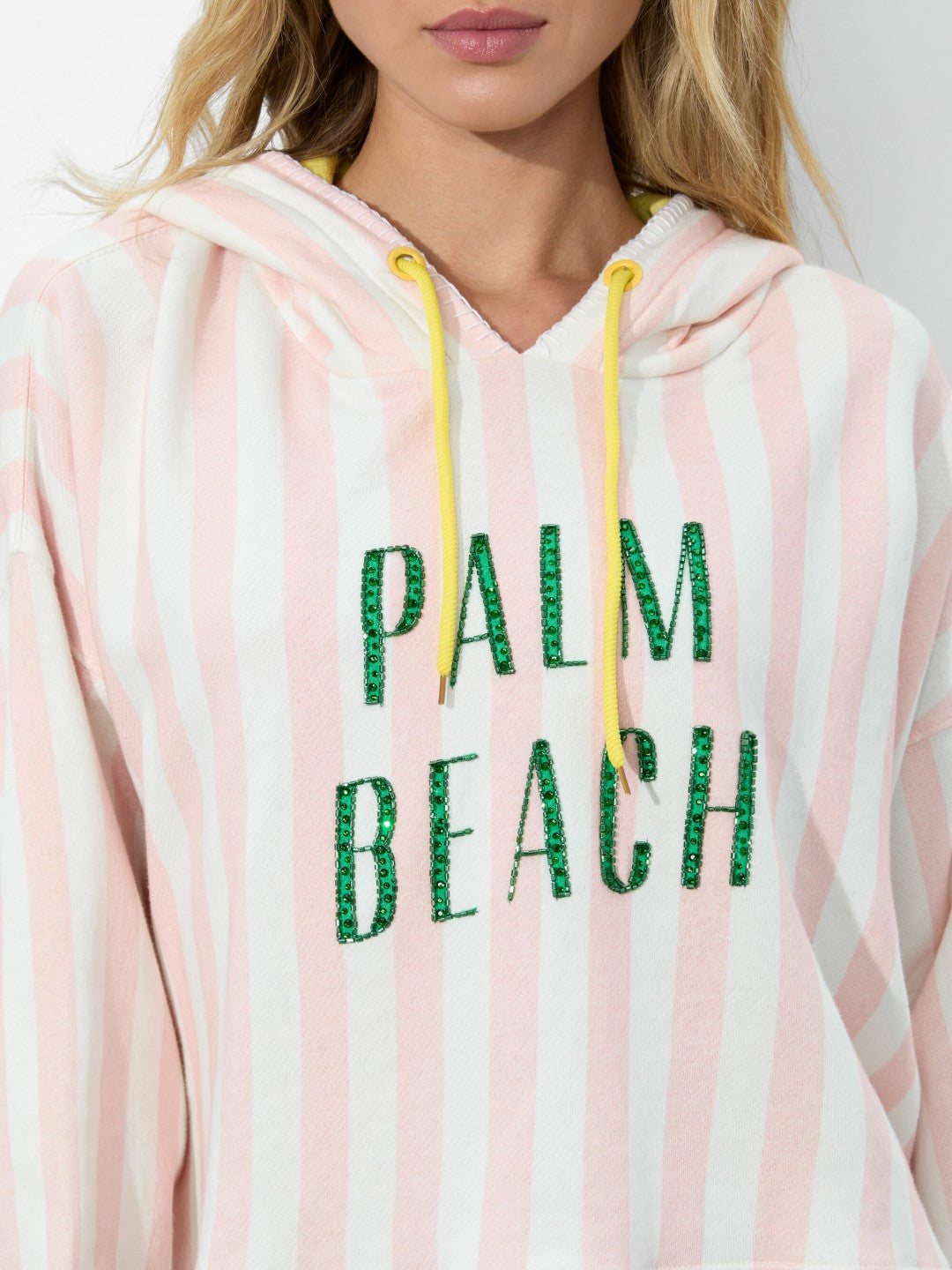 Sunny Cropped Hoodie In Shell Pink Multi - Alice + Olivia Women