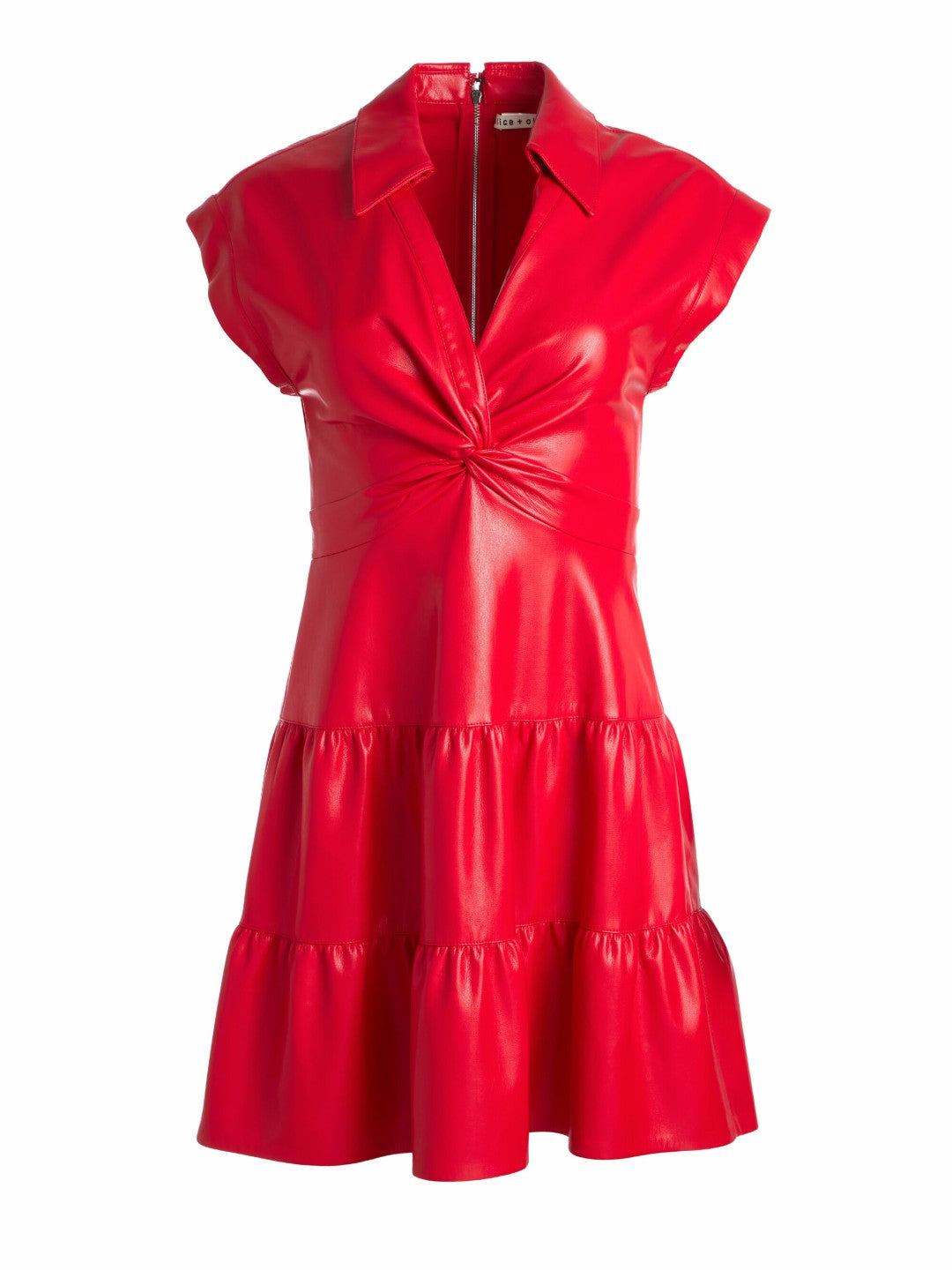 Mila Vegan Mini Dress In Bright Ruby - Alice + Olivia Women