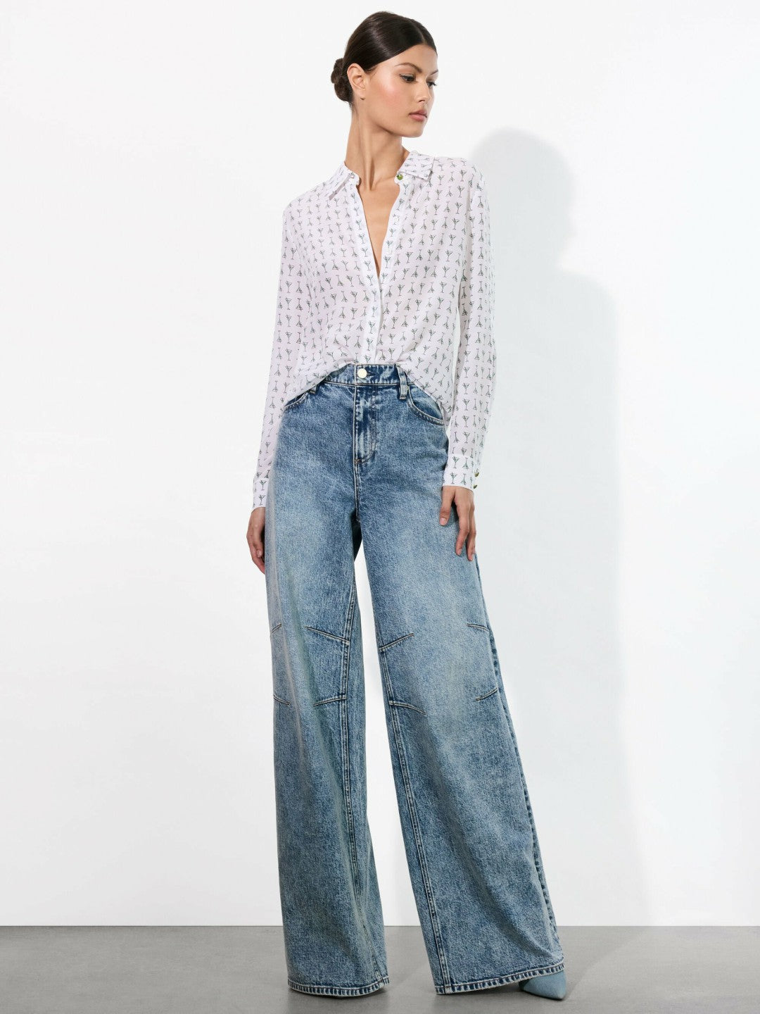 Willa Silk Blouse In Martini Chic Off White - Alice + Olivia Women