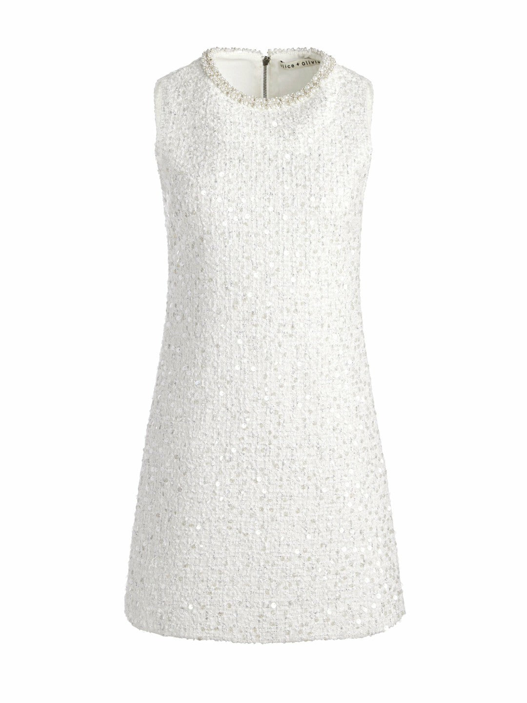 Coley Mini Dress In Off White - Alice + Olivia Women