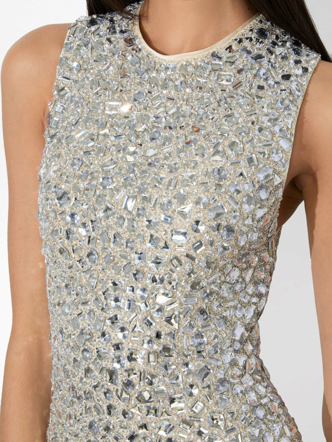 Wynell Mini Dress In Silver/champagne - Alice + Olivia Women
