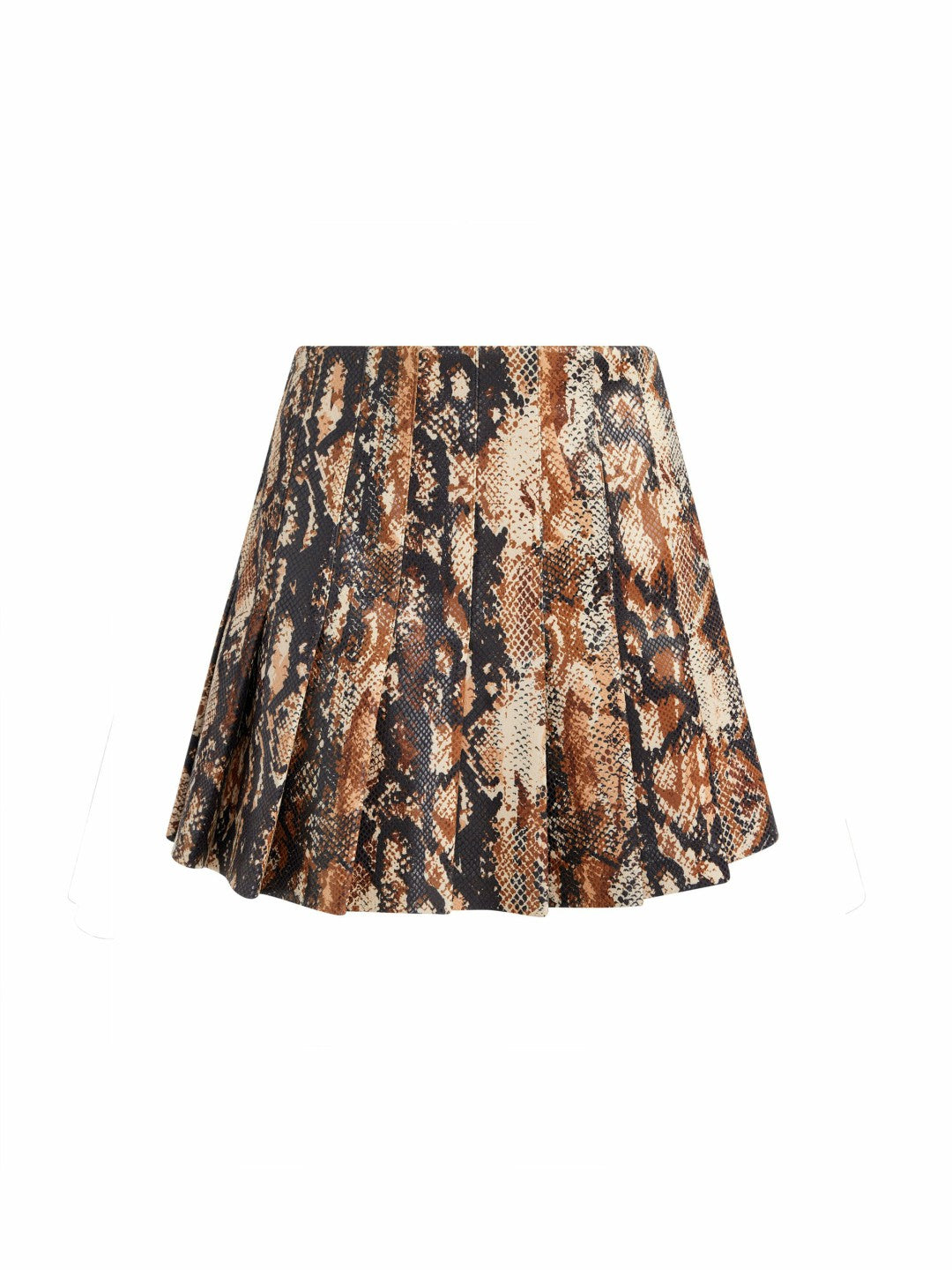Carter Vegan Mini Skirt In Camel/black Snake - Alice + Olivia Women