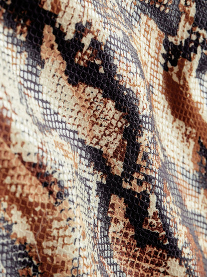 Clyde Vegan Mini Dress In Camel/black Snake - Alice + Olivia Women