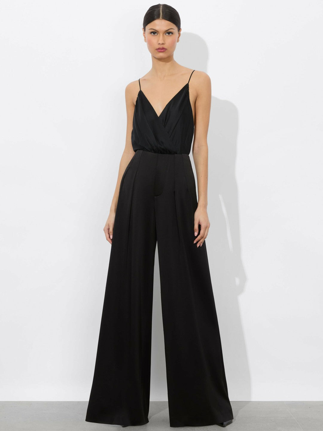 Callie Tank Bodysuit In Black - Alice + Olivia Women