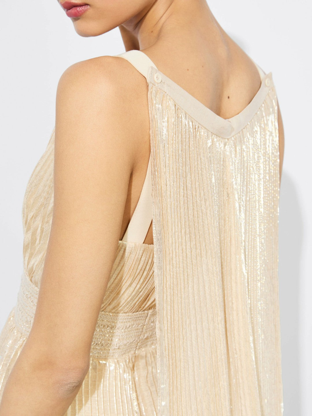 Rosalie Jumpsuit With Cape In Champagne/gold - Alice + Olivia Women