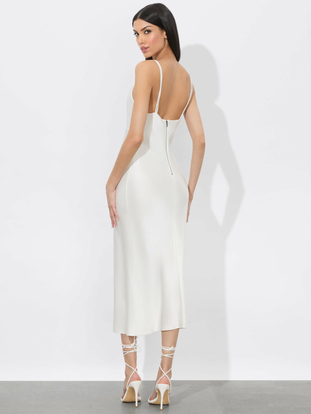 Kiro Slip Dress In Off White - Alice + Olivia Women