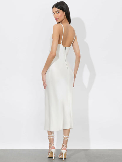 Kiro Slip Dress In Off White - Alice + Olivia Women