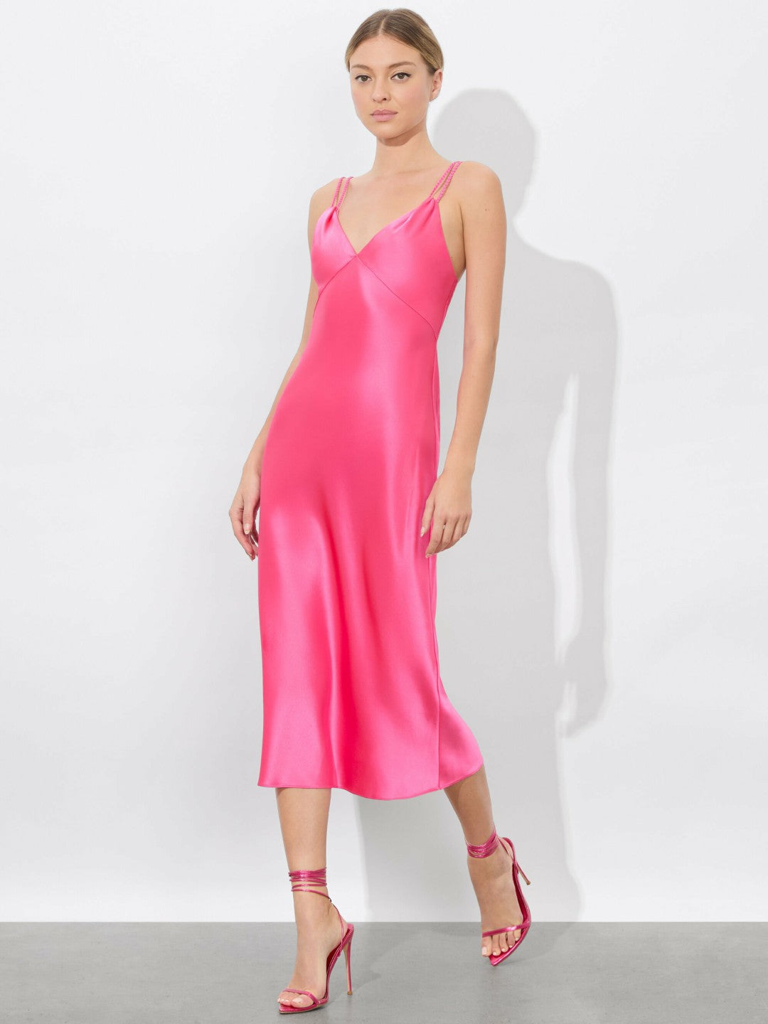 Kiro Slip Dress In Wild Pink - Alice + Olivia Women