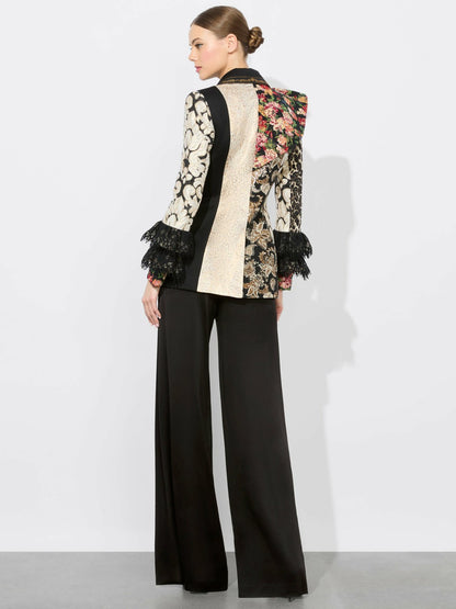 Faie Mixed Media Blazer In Multi - Alice + Olivia Women