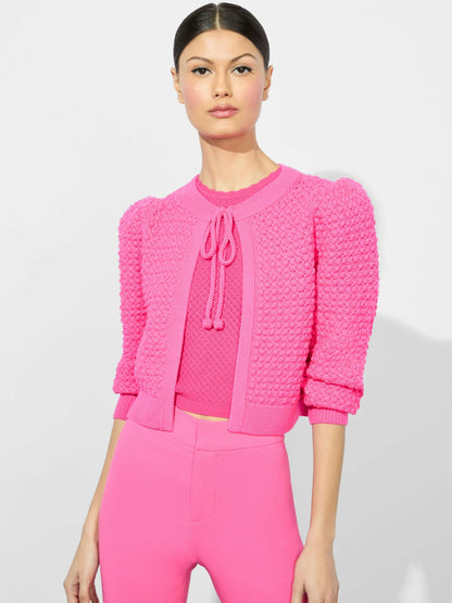 Kitty Cardigan In Wild Pink - Alice + Olivia Women