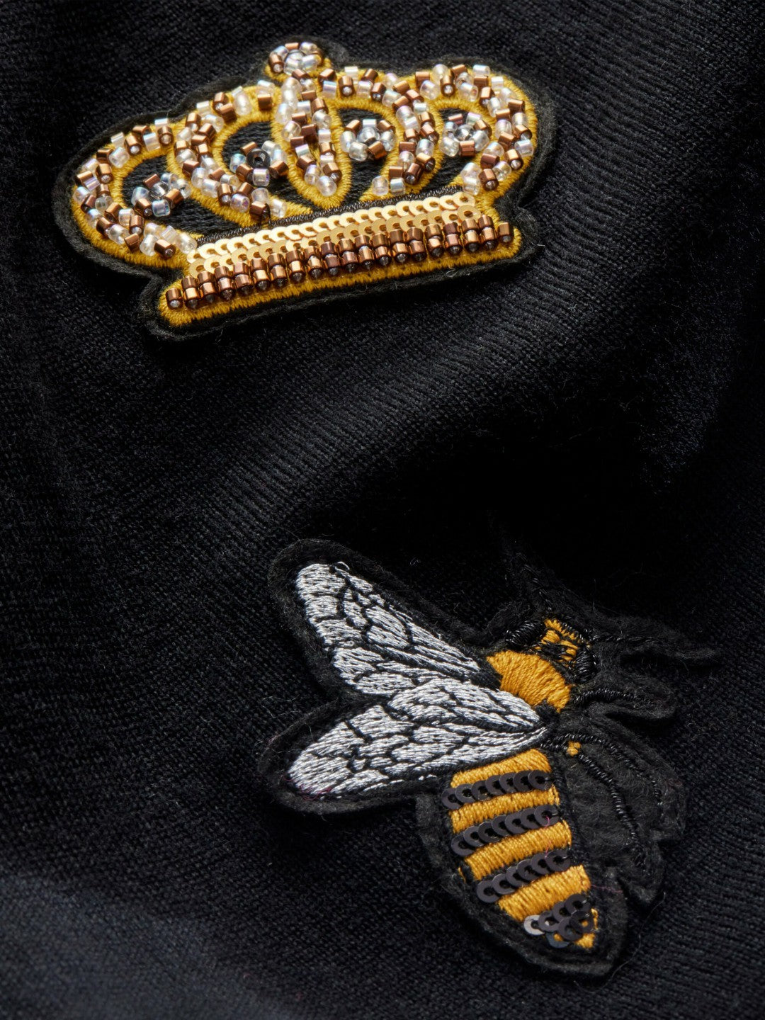 Kitty Bee Cardigan In Black - Alice + Olivia Women