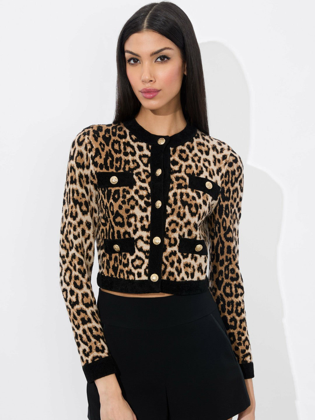Claira Leopard Cardigan In Catwalk Multi - Alice + Olivia Women