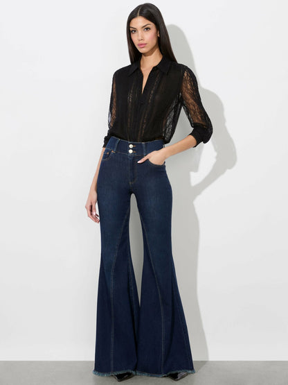 Willa Lace Top In Black - Alice + Olivia Women