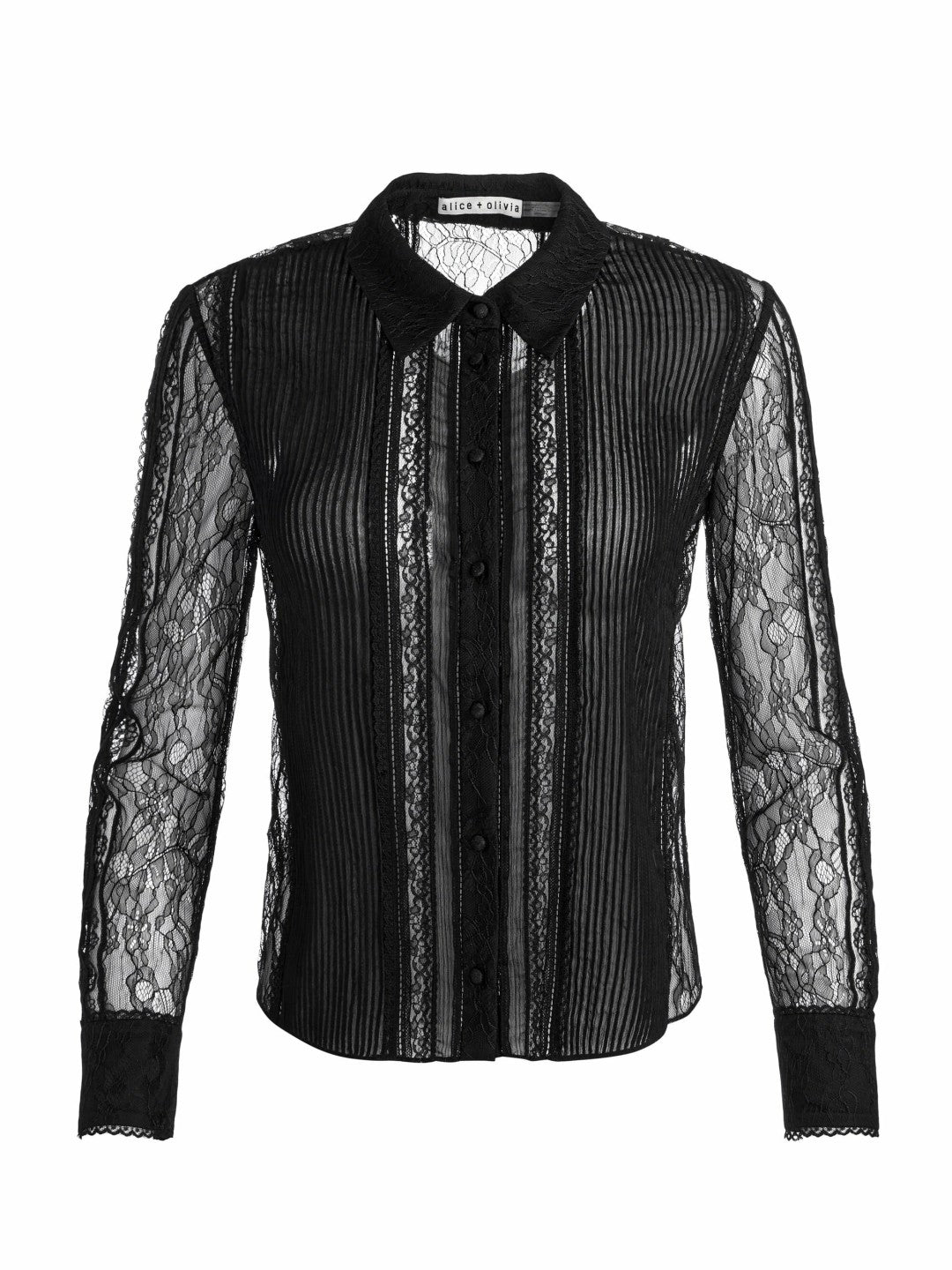 Willa Lace Top In Black - Alice + Olivia Women