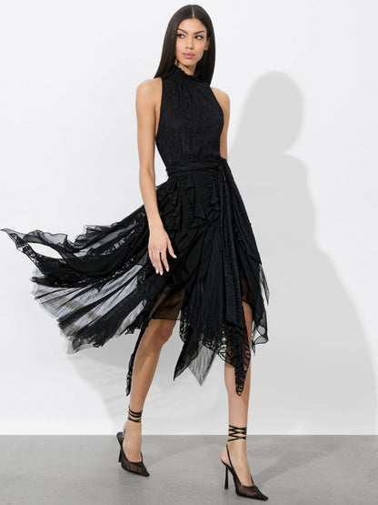 Marzita Lace Midi Dress In Black - Alice + Olivia Women
