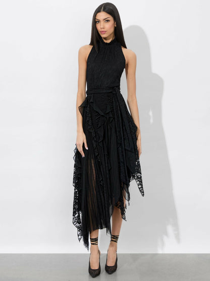 Marzita Lace Midi Dress In Black - Alice + Olivia Women