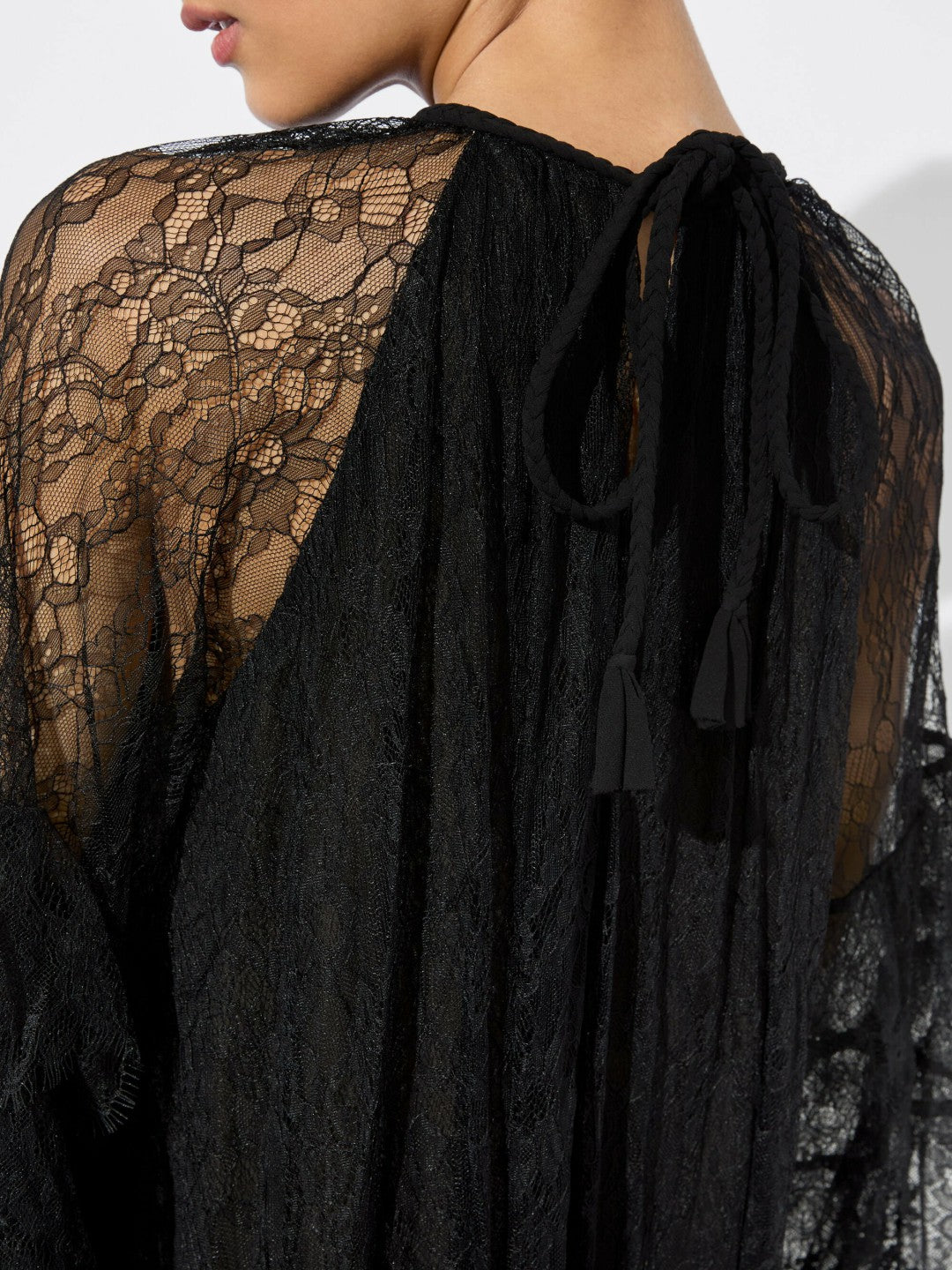 Delia Ruffled Tunic Dress In Black - Alice + Olivia Women