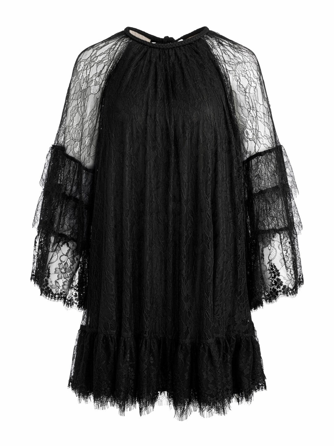 Delia Ruffled Tunic Dress In Black - Alice + Olivia Women