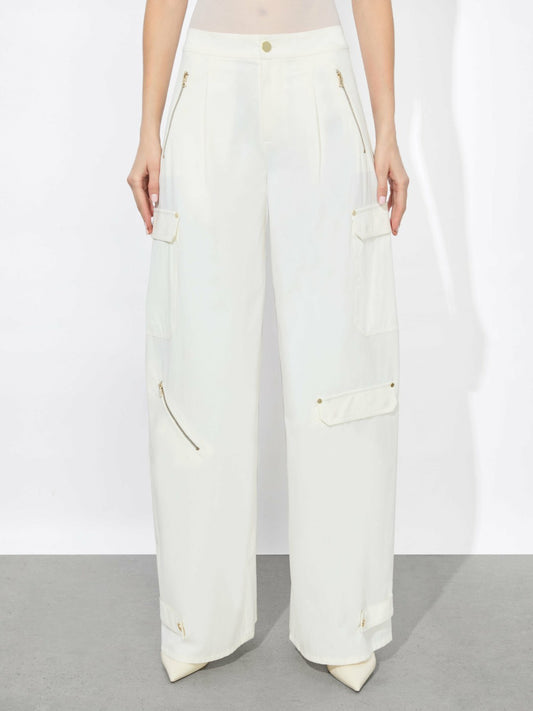Milo Cargo Pant In Off White - Alice + Olivia Women