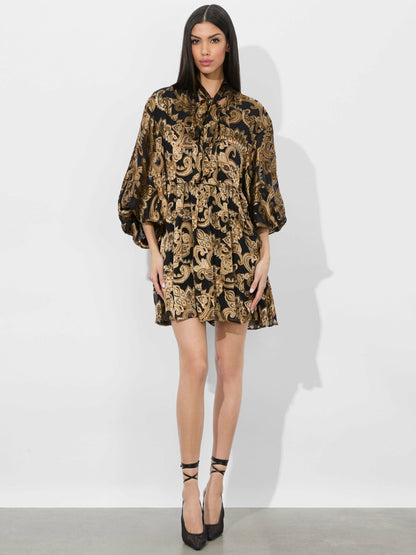 Opal Tunic Dress In Spring Paisley Black - Alice + Olivia Women