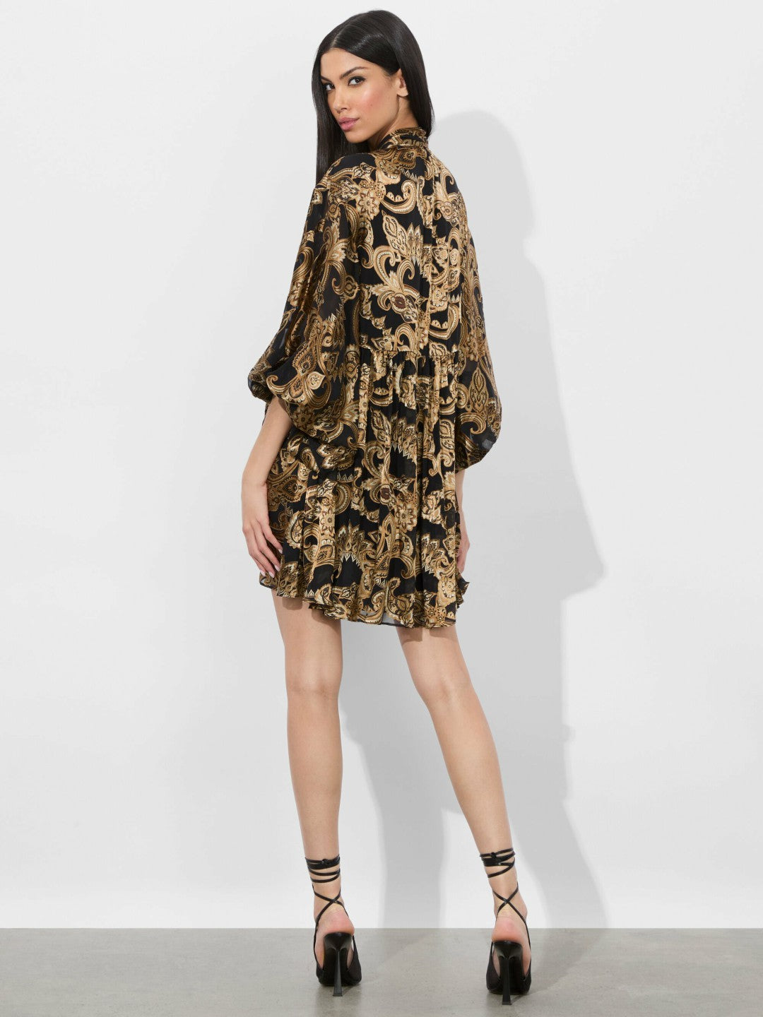 Opal Tunic Dress In Spring Paisley Black - Alice + Olivia Women