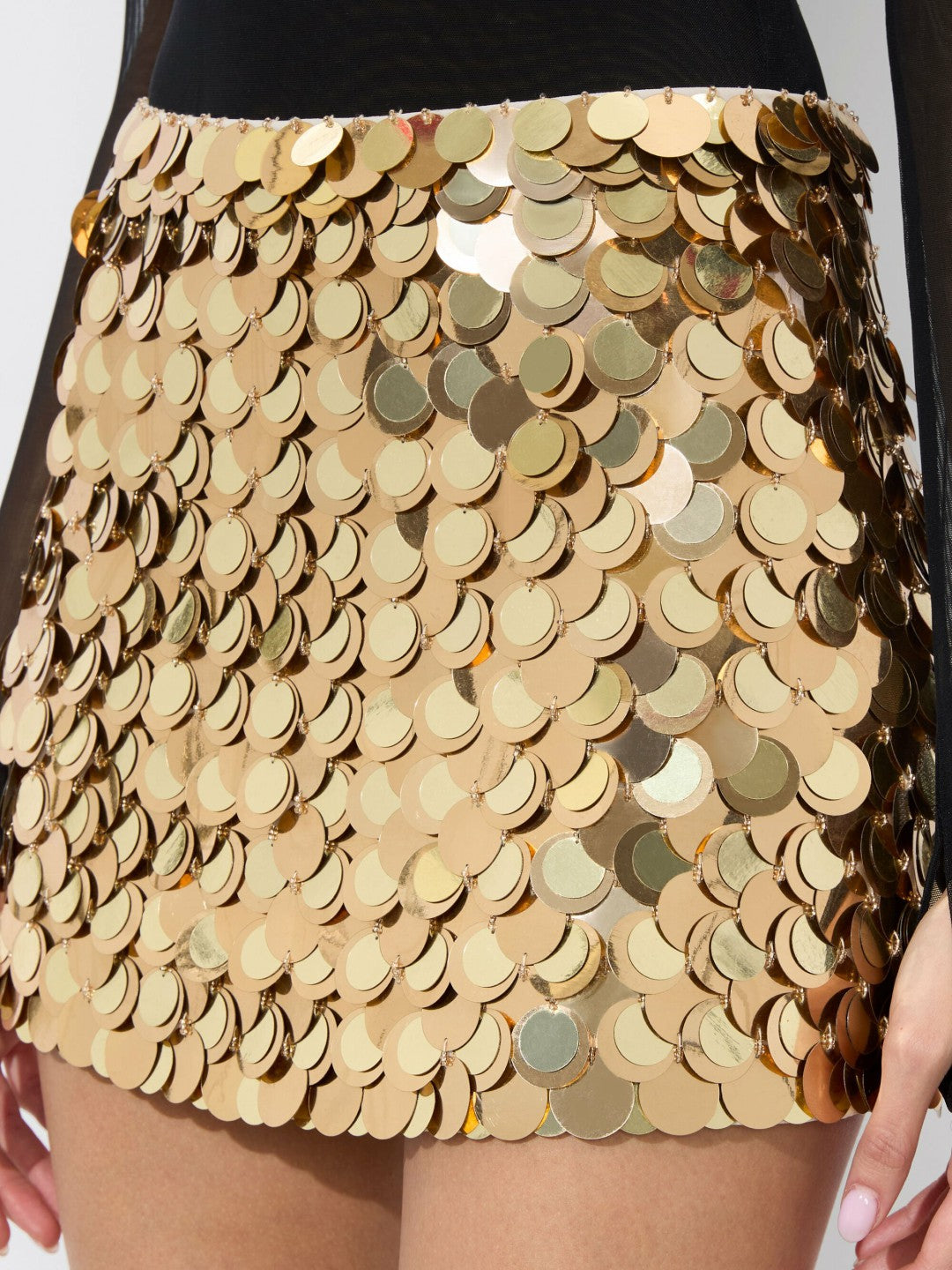 Rubi Micro Skirt In Pale Gold/champagne - Alice + Olivia Women