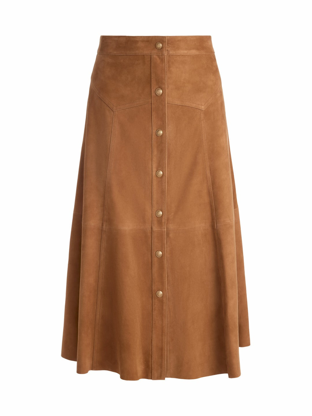 Calica Suede Midi Skirt In Camel - Alice + Olivia Women