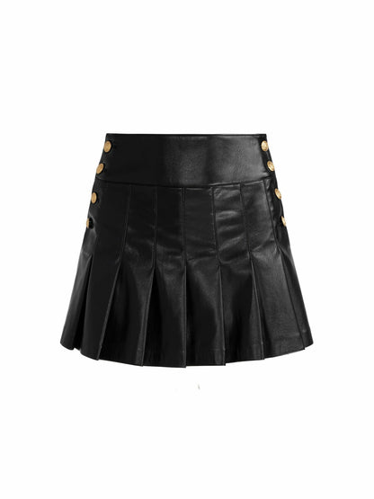 Lanna Vegan Mini Skirt In Black - Alice + Olivia Women