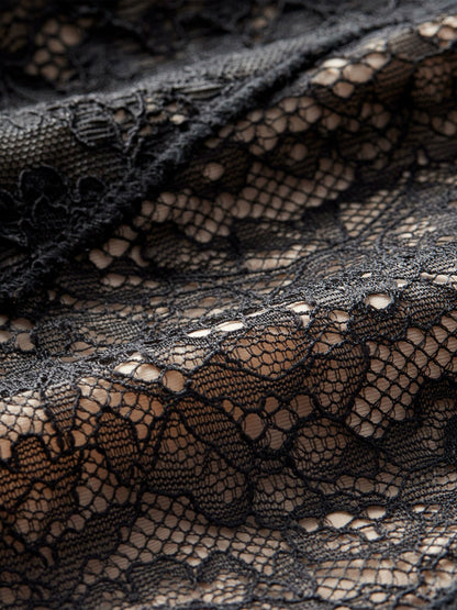 Delora Lace Paneled Dress In Black - Alice + Olivia Women
