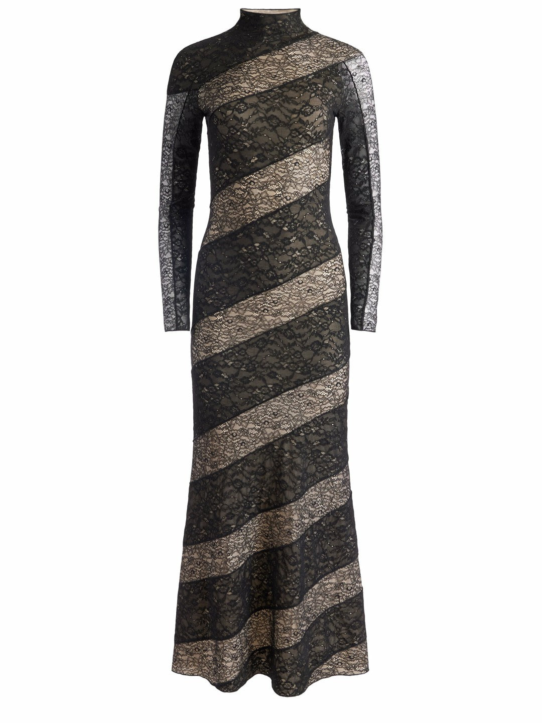 Delora Lace Paneled Dress In Black - Alice + Olivia Women