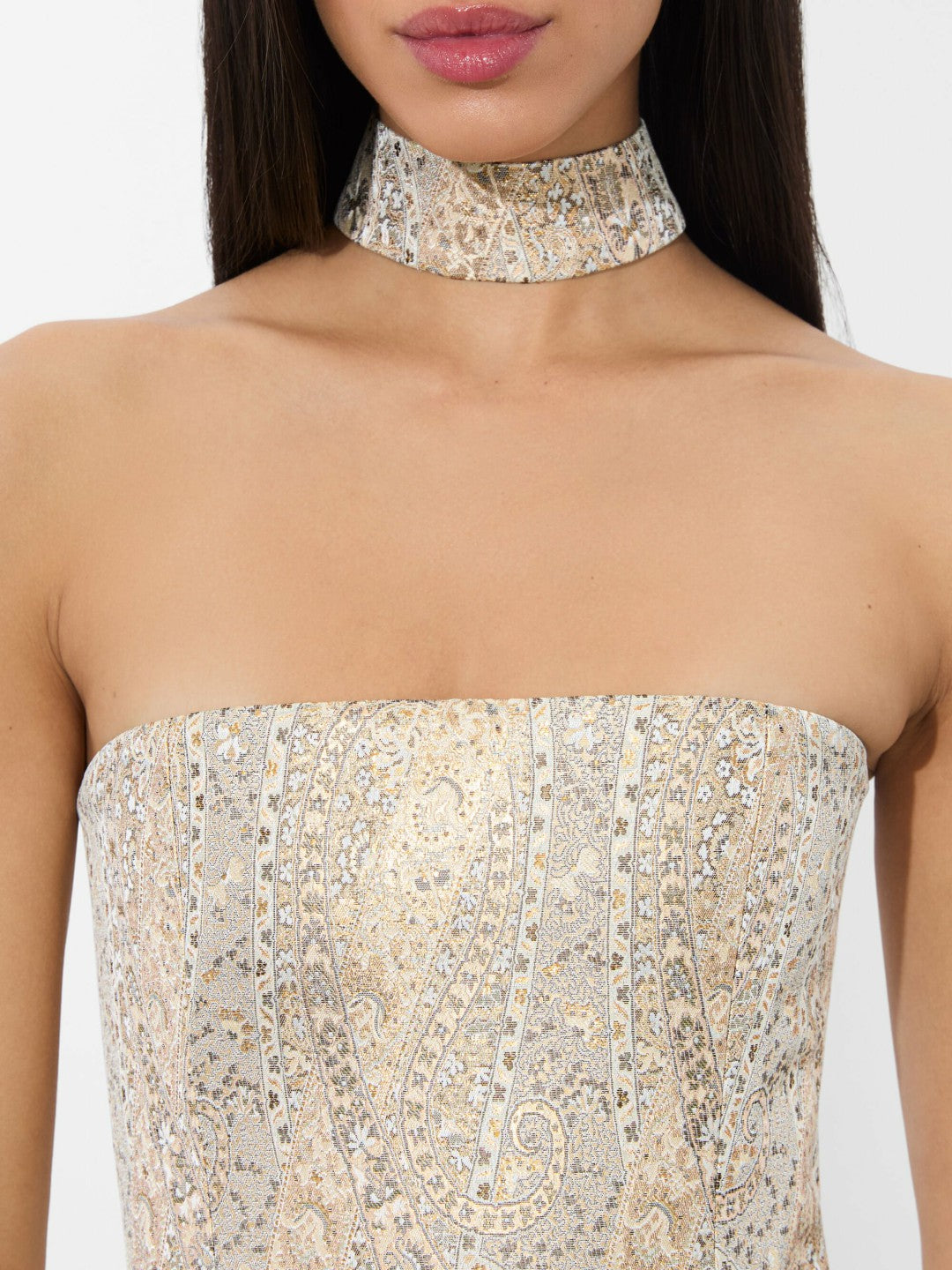 Paige Mini Dress In Champagne - Alice + Olivia Women