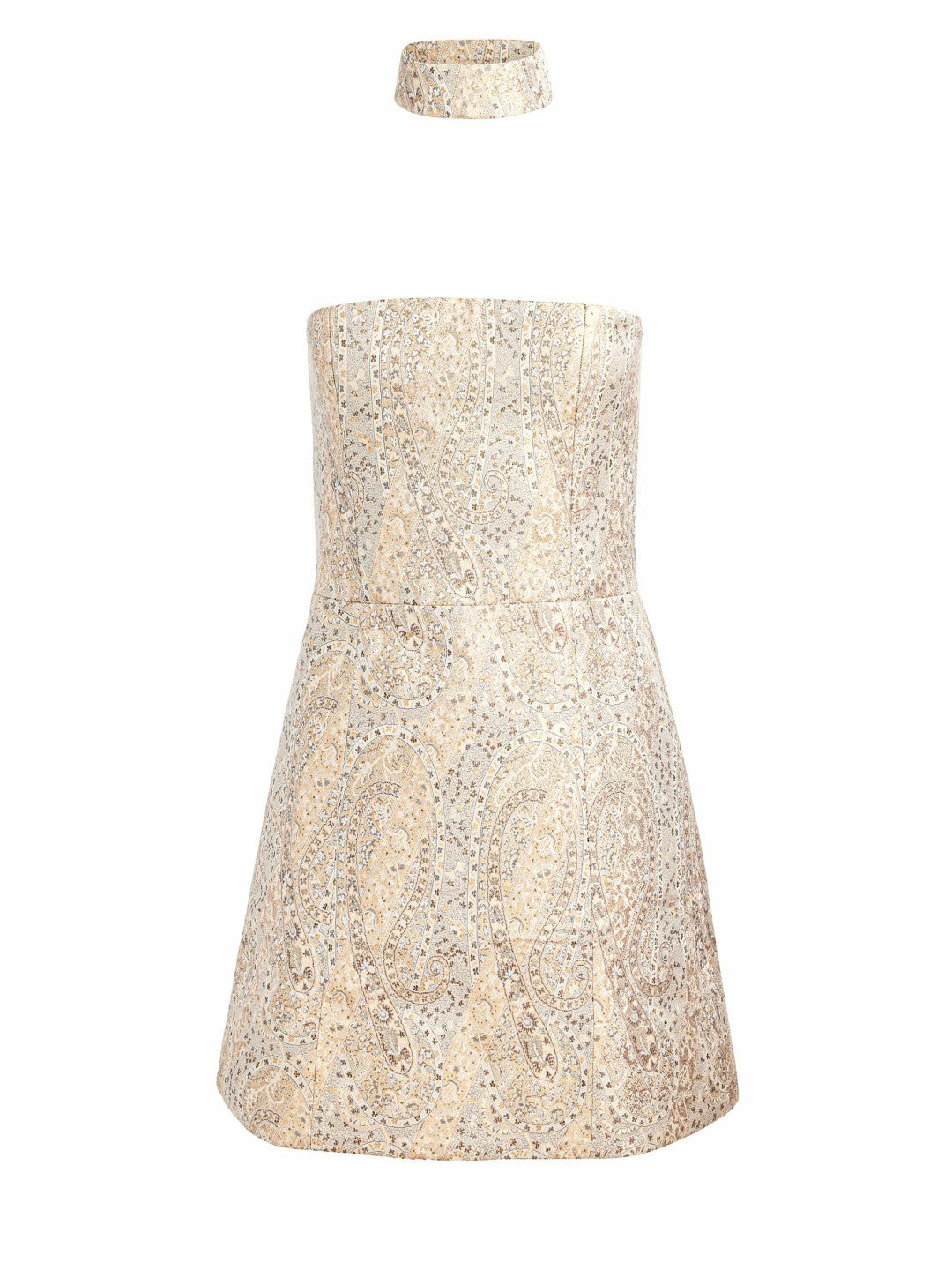Paige Mini Dress In Champagne - Alice + Olivia Women