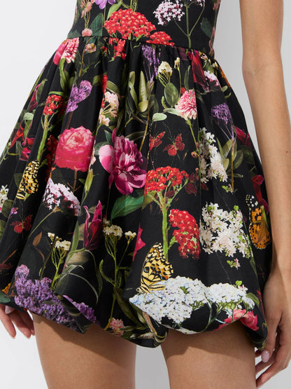 Asha Bubble Hem Dress In Secret Garden - Alice + Olivia Women