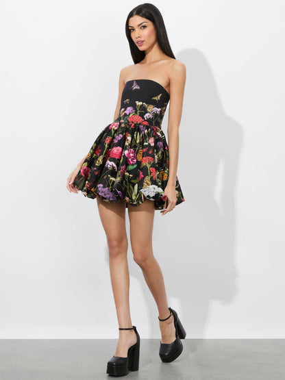 Asha Bubble Hem Dress In Secret Garden - Alice + Olivia Women