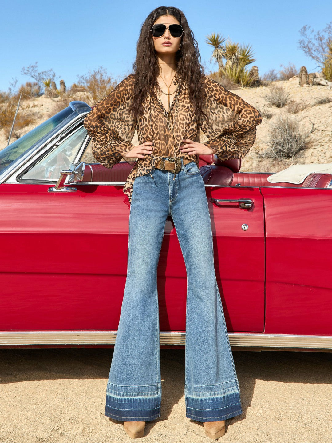 Norah Leopard Silk Blouse In Catwalk - Alice + Olivia Women