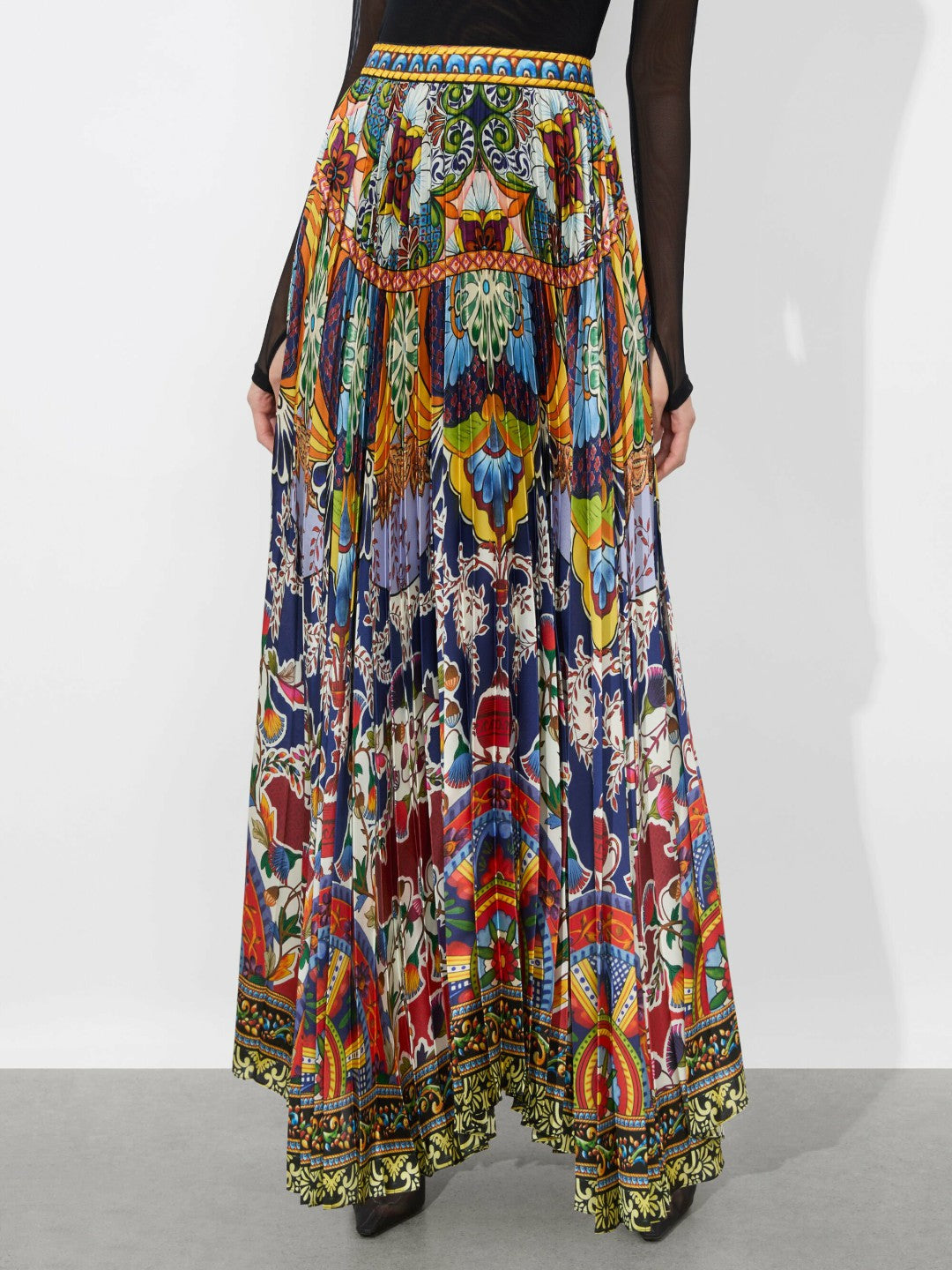 Katz Pleated Maxi Skirt In On The Road - Alice + Olivia Women