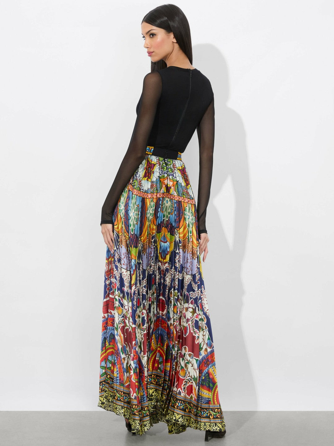 Katz Pleated Maxi Skirt In On The Road - Alice + Olivia Women